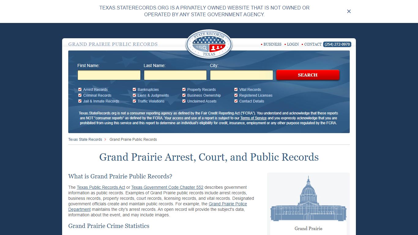 Grand Prairie Arrest, Court, and Public ... - State Records